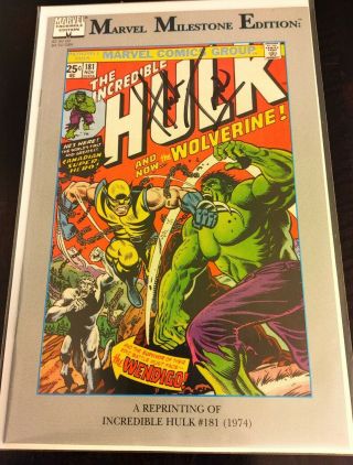 The Incredible Hulk 181 Signed by Herb Trimpe (Marvel Milestone Edition Mar 91) 3