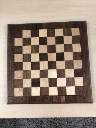 Vintage Drueke Solid Wood Chess Checker Board 15 ".  Number 61