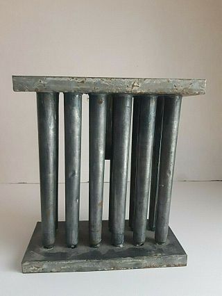 Antique Tin Candle Mold 12 Tube Single Handle Mid - 1800s 8 " Candle