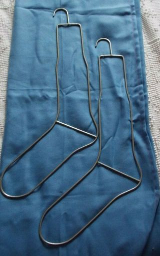 Pair (2) Of Vintage Wir Dri Metal Sock Stocking Stretcher Form With Hook