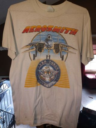 Vintage Aerosmith Done With Mirrors 1986 Tour T - Shirt Size Large Made In Usa