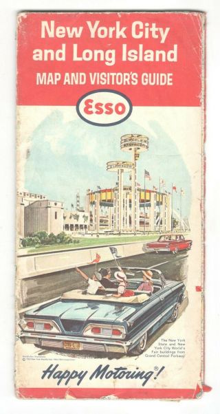 Vintage Esso York City & Long Island World 