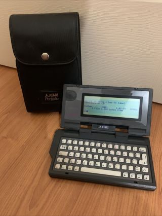 Atari Portfolio Hpc - 004 Vintage Portable Computer With Intel Processor,  Dos