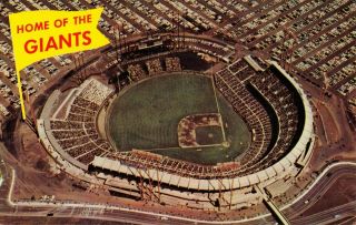 Vintage Postcard Home Of The Giants Candlestick Park San Francisco Ca