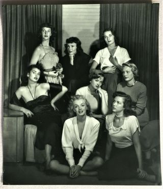 X Large Vintage Photo Movie Star Marilyn Monroe & Girls By Philippe Halsman 1949