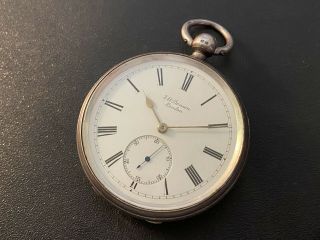 Vintage 1891 J.  W.  Benson Silver Pocket Watch