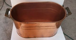 Antique Stunning Country Decor Copper Boiler Cooler Tub