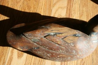 Antique Duck Decoy Primitive Early American Folk Art Carved Wings Wood