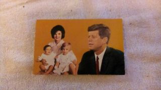 Rare Vintage President John F.  Kennedy And Family Post Card