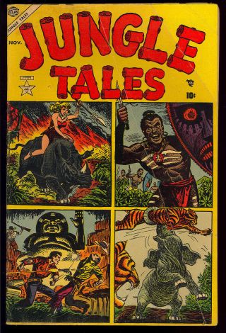 Jungle Tales 2 Pre - Code Golden Age Jann Of The Jungle Atlas Comic 1954 Vg -