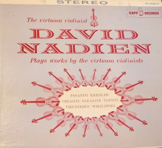 David Nadien Plays By The Virtuoso Violinists - Kapp Kcl - 9060 - S