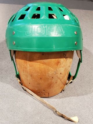Vintage Hockey Helmet Green Jofa 51 234 Vm Sweden Gretzky Style H141