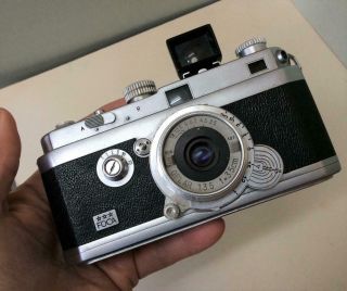 Vintage Foca 3 Stars French Camera Oplar 1.  3.  5 Lens,  Part Case.  Needs Attention.
