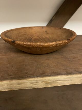 19th C American Small Primitive Wooden Wood Treen Bowl 2