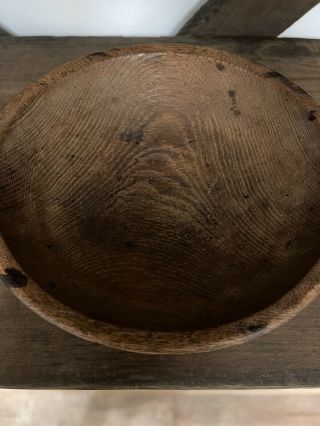 19th C American Small Primitive Wooden Wood Treen Bowl 3