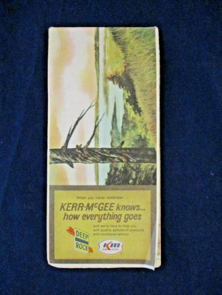 Vintage 1973 Deep Rock Kerr - Mcgee Arizona Mexico Road Map