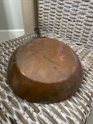 VERY EARLY COPPER DUPARQUET HAND HAMMERED SAUTE PAN VINTAGE KITCHEN YORK 3