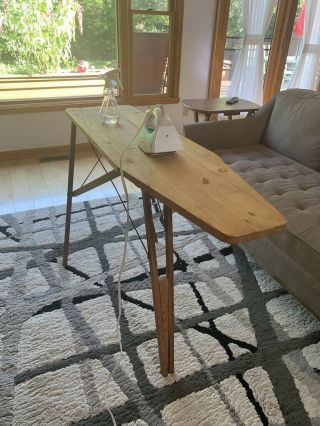 Antique Vintage Wooden Ironing Board Made By Madison Mill & Limber