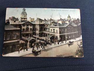 Vintage Postcard - Horse Guards Whitehall London - 1912 - S3