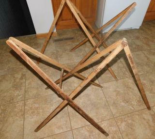 21 50 Primitives Antiques Fold Out Bottom Wood Wooden Iron Ironing Board 2 Vint