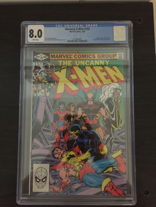 Uncanny X - Men 155 - Cgc Graded 8.  0 - First Brood - White Pages - Looks Great