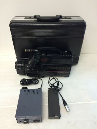 Vintage Panasonic Omnimovie Pv - 420d Vhs Video Camera Camcorder Hq Afx8 W/ Case