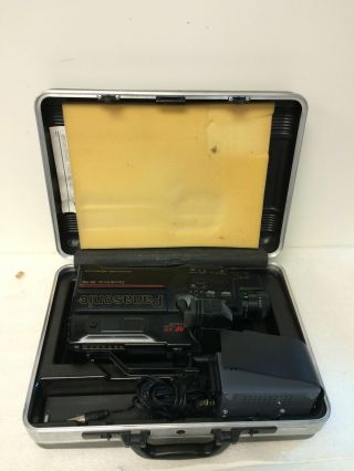 Vintage Panasonic OmniMovie PV - 420D VHS Video Camera Camcorder HQ AFX8 w/ Case 2