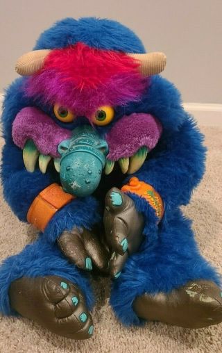 Vintage 1986 My Pet Monster Large 24 " Toy Handcuffs No Chains Stuffed Animal