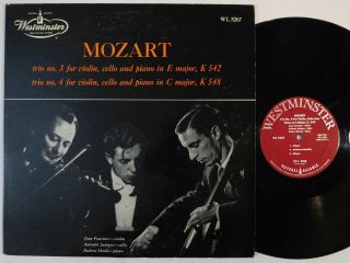 Fournier Janigro Skoda Mozart Trio 3,  4 Westminster Lp Wl 5297 Violin Cello