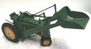 Vintage 1950s 1/16 John Deere 60 Tractor & Loader Carter Eska Tru Scale Farm Toy