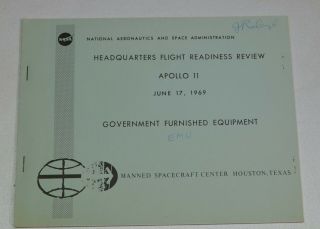 Rare Nasa Apollo 11 Flight Readiness Reviews Dated June 17,  1969