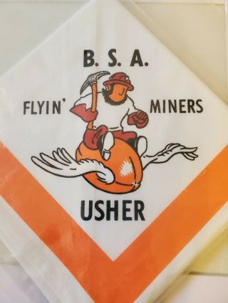 Boy Scouts Of America Flyin Miners Kneckerchief " Usher " Extremely Rare And