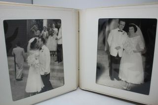 Vintage Wedding Album 1940s 14 - 8 X 10 Black & White Wedding Photos S - 3