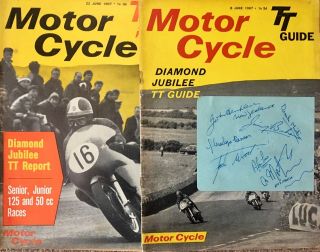 Tt Special Vintage Autographs (12) : Derek Minter,  Albert Moule,  Hempleman Etc