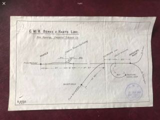 Vintage Railway Maps Track Sidings Plan Drawing Diagrams