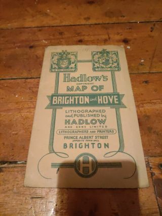 Vintage Map Of Brighton And Hove