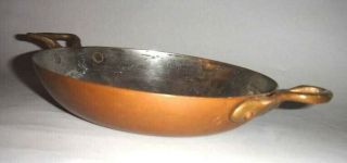Antique Victorian Copper Tin Lined Pan Salesman Sample Size Bazar Francai Ny 666