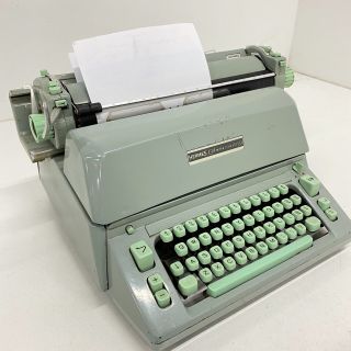 Hermes Ambassador Typewriter c1960 ' s Vintage Blue 460 2