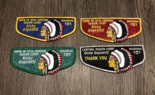 Complete Set 2014 Ricky Angeletti Central Region Chief Marnoc Lodge 151