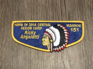Complete Set 2014 Ricky Angeletti Central Region Chief Marnoc Lodge 151 2