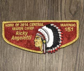Complete Set 2014 Ricky Angeletti Central Region Chief Marnoc Lodge 151 3