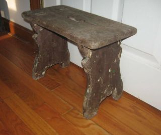 Wonderful Antique Mortised Bench Best Form,  Old Paint Aafa Nr