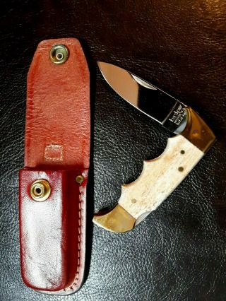 Vintage Kershaw Bone Folding Field Ii Knife Straight Out Of 70 