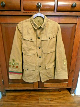 1915 Ww1 Era Boy Scouts Uniform Jacket & Pants W/ Merit Badges.  Sigmund Eisner