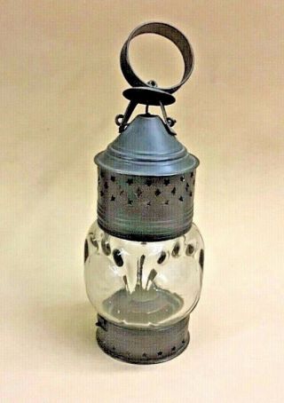 Rare Small Early American 1800’s Brass Whale Oil Lantern Configured Globe Aafa