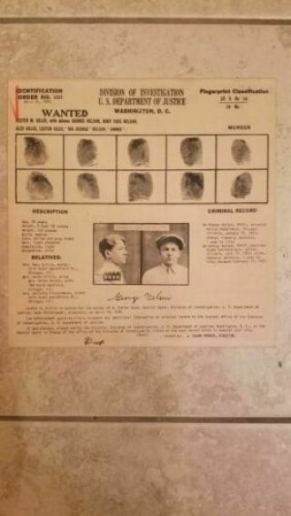 Baby Face Nelson Wanted Poster And Mugshot Photo Police File