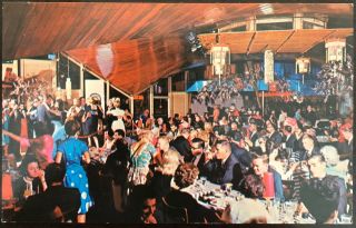 Vintage Postcard The Castaways,  Shinto Temple Dining Room,  Miami Beach,  Florida