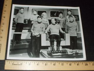 Rare Orig Vtg Period William Shatner Leonard Nimoy Star Trek Cast Tv Movie Photo