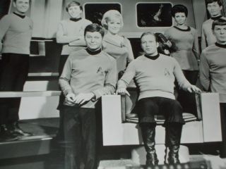 Rare Orig VTG Period William Shatner Leonard Nimoy Star Trek Cast TV Movie Photo 2