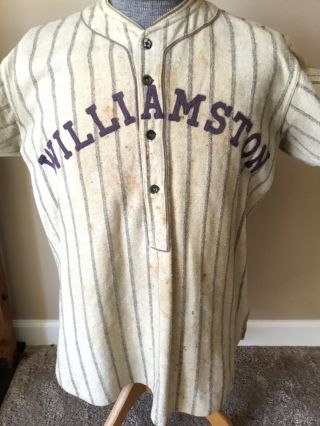 Vintage 1920s Spalding Wool Baseball Uniform Jersey Flannel Williamston Michigan